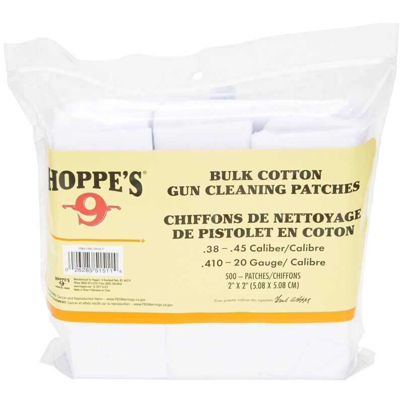 500 Cotton .22 to .270 Cal Gun Cleaning Patches